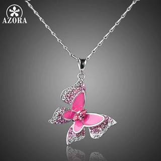 Náhrdelník Pink Butterfly AZORA-Str./Ružová