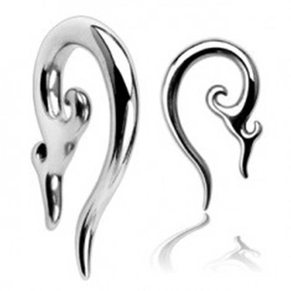 Šperky eshop Piercing do ucha z chirurgickej ocele - ornamentálna špirála - Hrúbka piercingu: 2,4 mm