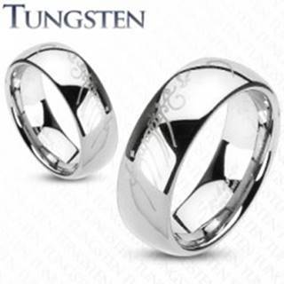 Tungstenová obrúčka striebornej farby, motív Pána prsteňov, 6 mm - Veľkosť: 49 mm