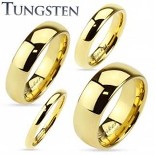 Tungstenová obrúčka zlatej farby, lesklý a hladký povrch, 2 mm - Veľkosť: 47 mm