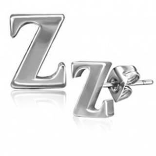 Oceľové náušnice - písmenko Z, puzetky