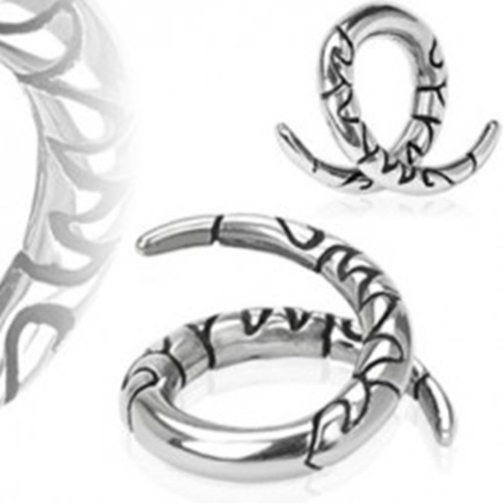 Šperky eshop Expander rozťahovací s ornamentami z ocele - Hrúbka: 3 mm