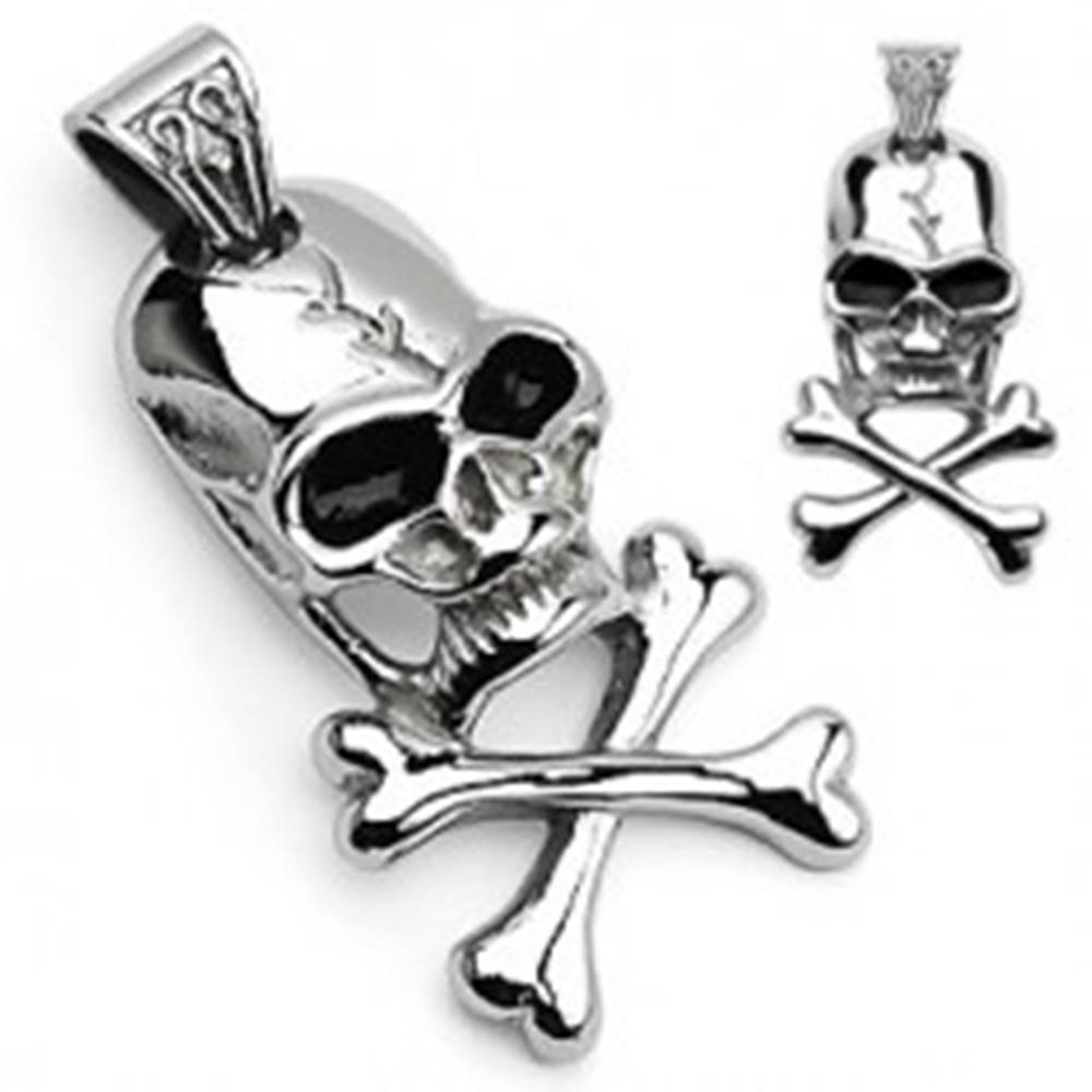 Šperky eshop Prívesok pirátsky symbol - lebka a kosti
