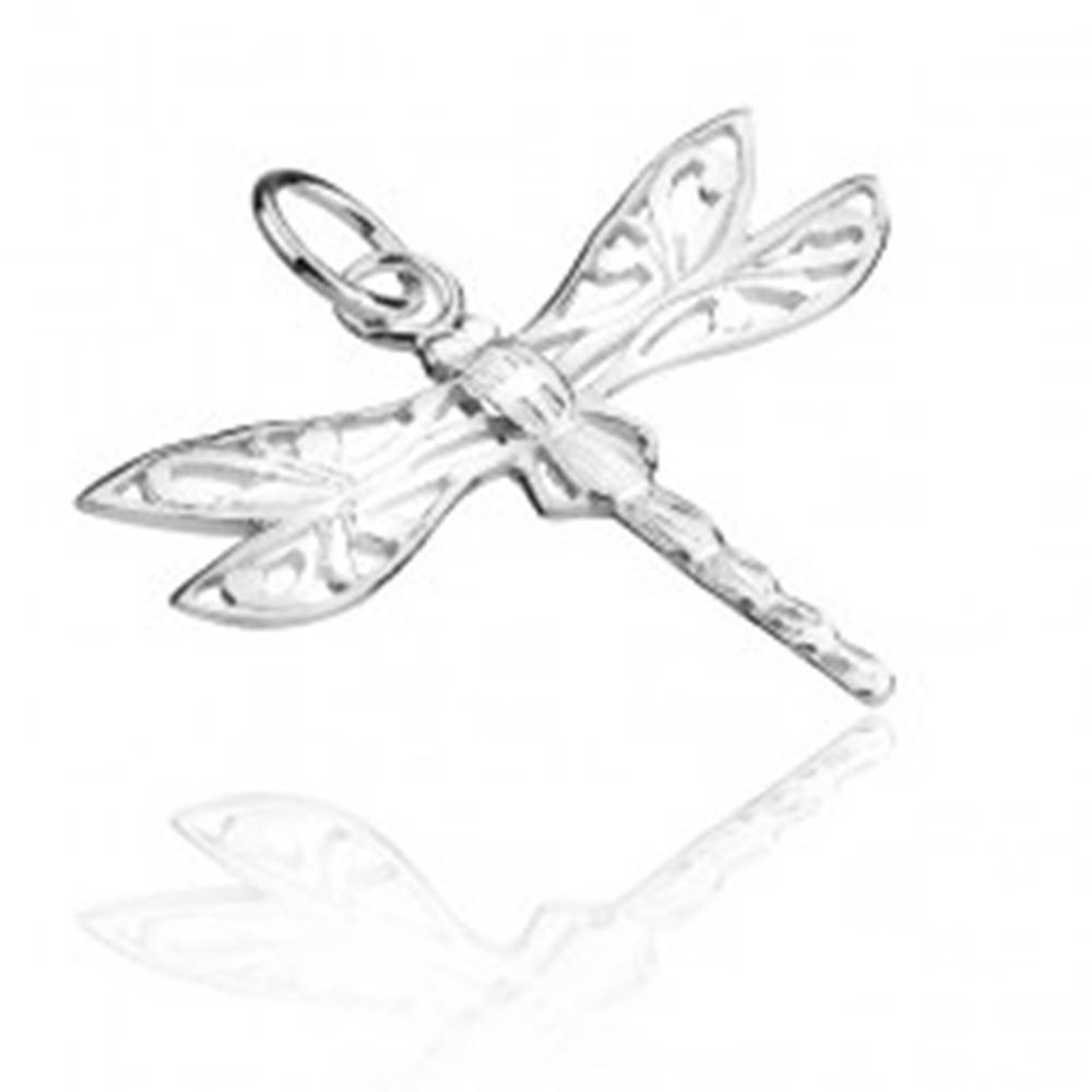 Šperky eshop Prívesok zo striebra 925 - vážka s filigránovými krídlami