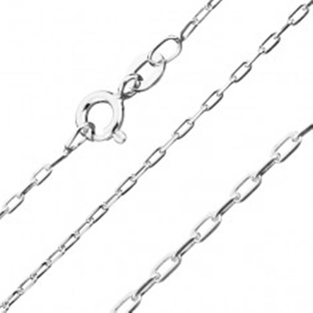 Šperky eshop Retiazka zo striebra 925 - hladké obdĺžniky, 1,4 mm