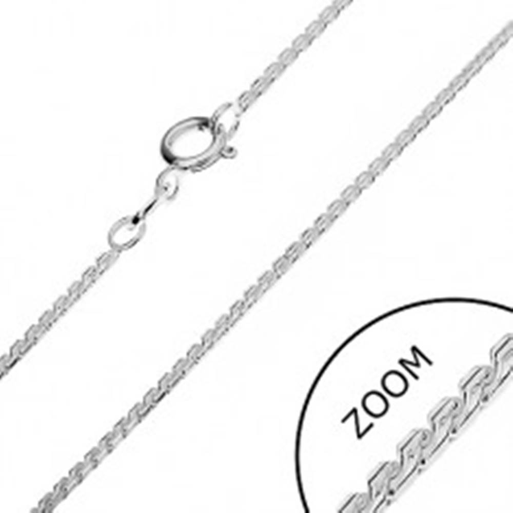 Šperky eshop Strieborná retiazka 925 - línia zaoblených esíčok, 1,3 mm
