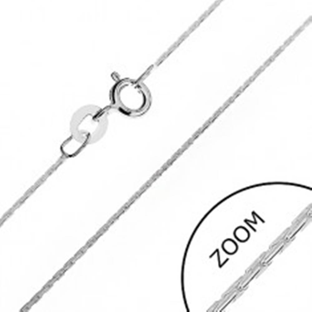 Šperky eshop Strieborná retiazka 925 - zaoblená, lesklé paličkové články, 0,6 mm