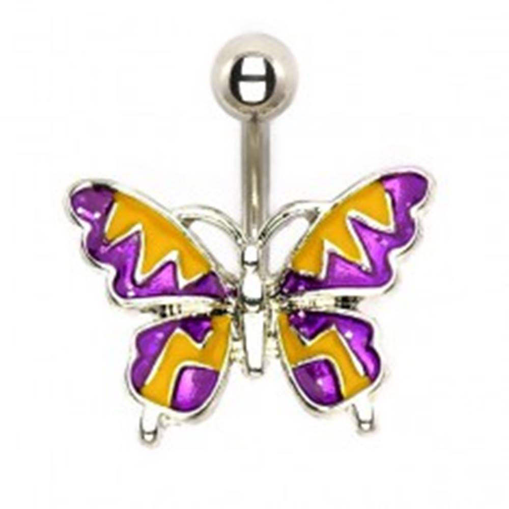 Šperky eshop Oceľový piercing - letný motýľ