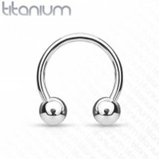 Titánový piercing - podkova s guličkami - Rozmer: 1,2 mm x 10 mm x 3 mm