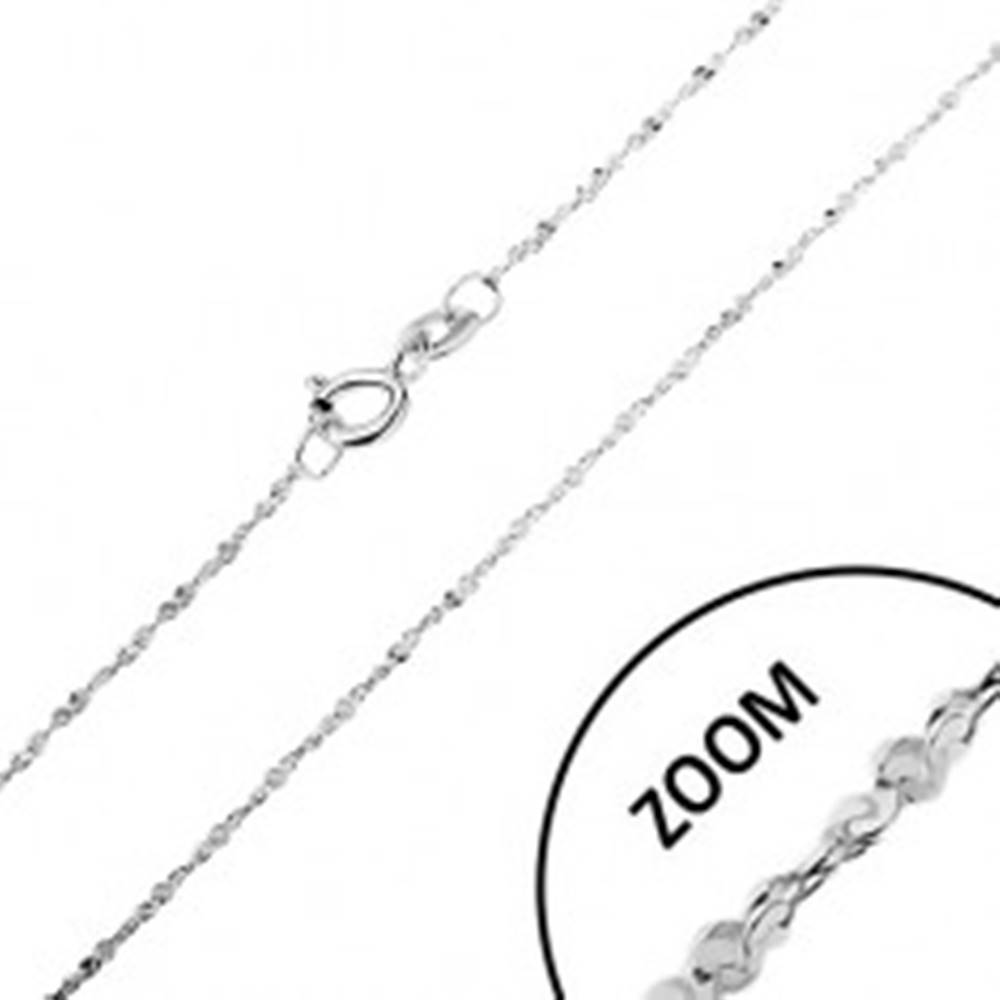 Šperky eshop Retiazka zo striebra 925 - zatočená línia, špirálovito spájané očká, šírka 1,2 mm, dĺžka 450 mm