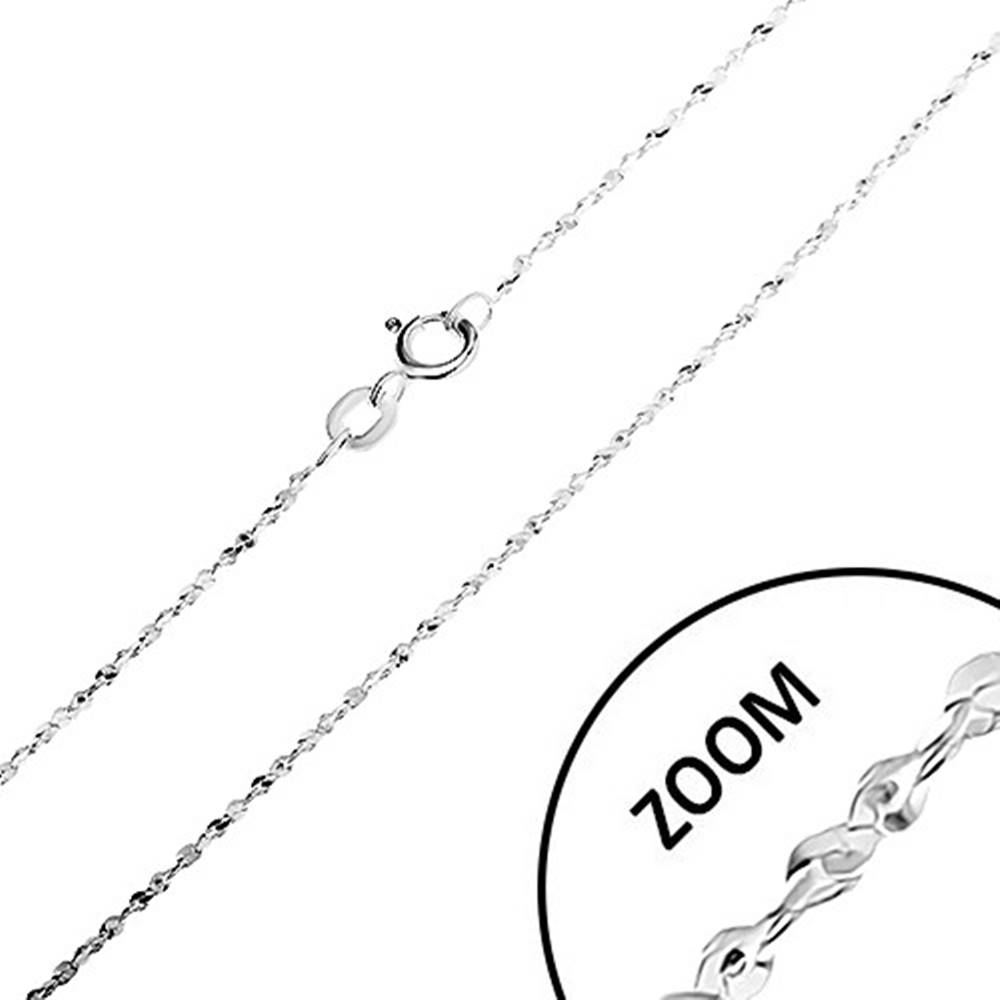 Šperky eshop Strieborná retiazka 925, špirála z esovitých článkov, šírka 1,2 mm, dĺžka 500 mm